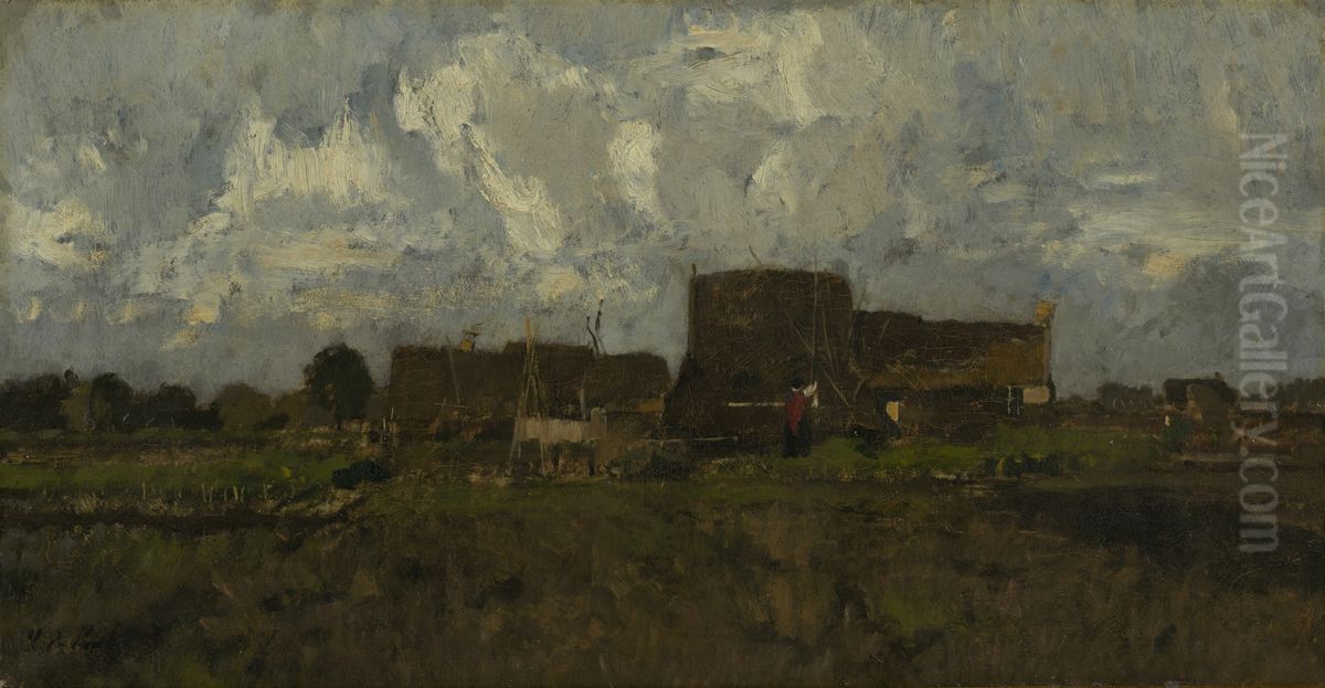 Landschap bij Beilen Oil Painting by Laszlo Paal
