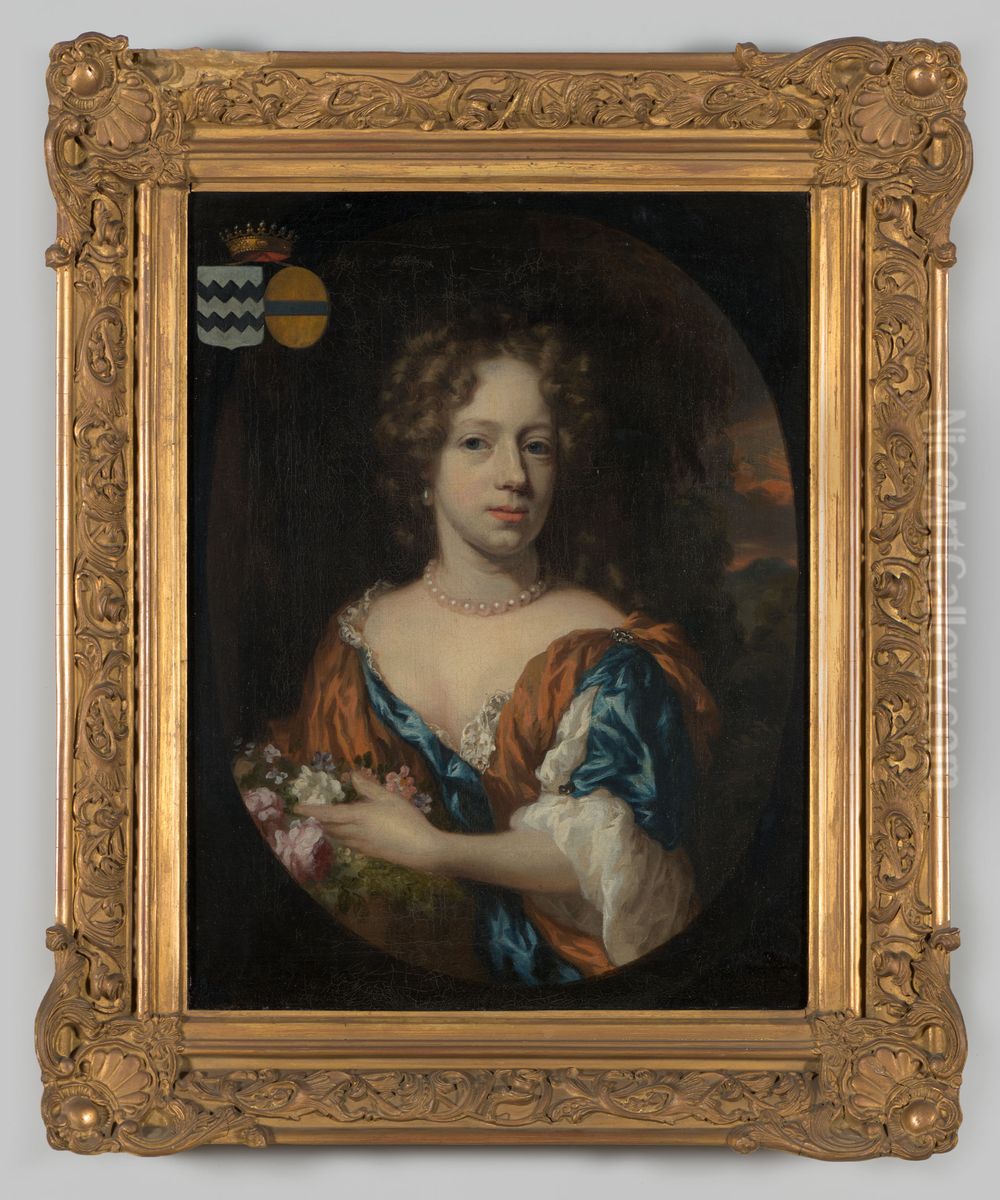 Portret van een vrouw Oil Painting by Nicolaes Maes