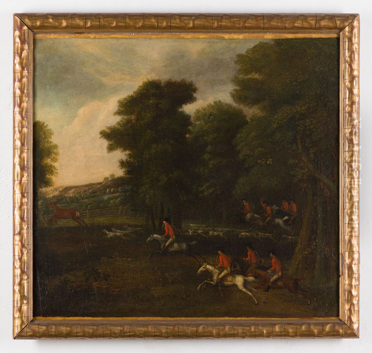 Jachtscene in een landschap Oil Painting by Geldersch Landschap en Kasteelen