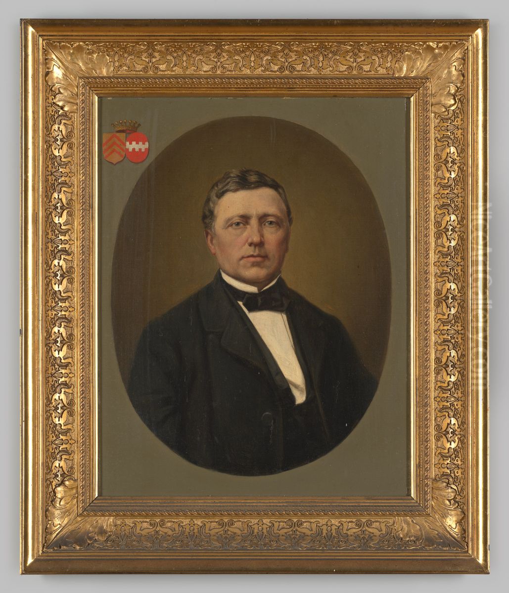 Portrait of Gijsbertus Hendrikus Wilhelmus Laurentius baron van Dorth tot Medler (1811-1875) Oil Painting by Geldersch Landschap en Kasteelen