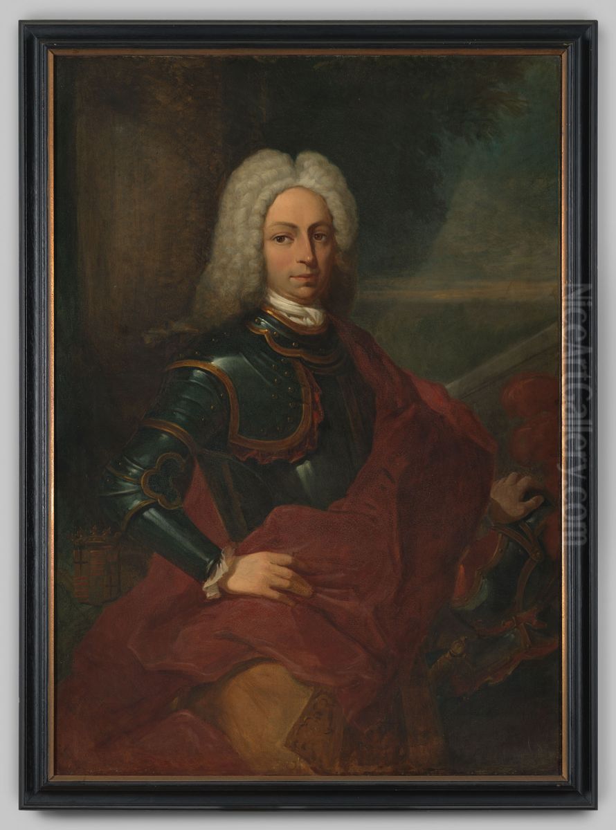 Portret van Albrecht Otto Roeleman Frederik des H.R. Rijksgraaf van Bylandt Oil Painting by Geldersch Landschap en Kasteelen