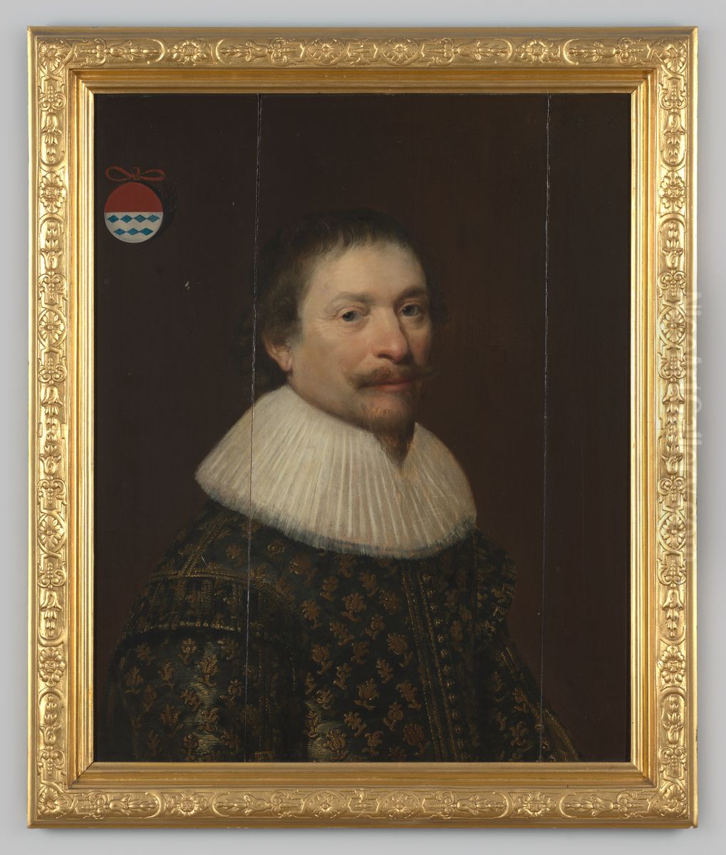 Portrait of a man of the Torck family Oil Painting by Geldersch Landschap en Kasteelen