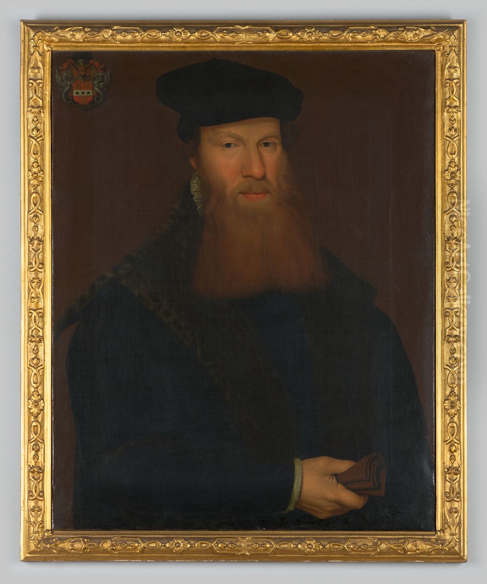 Portret van Adriaen Dircsz des H.R. Rijksbaron van Leyden Oil Painting by Geldersch Landschap en Kasteelen