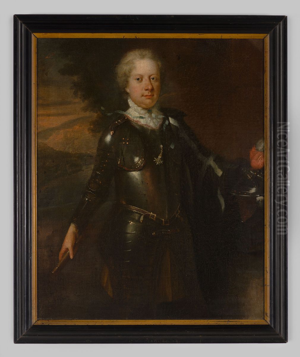 Portrait of Alexander Bernhard des H.R. Rijksbaron van Spaen (1669-1745) Oil Painting by Geldersch Landschap en Kasteelen