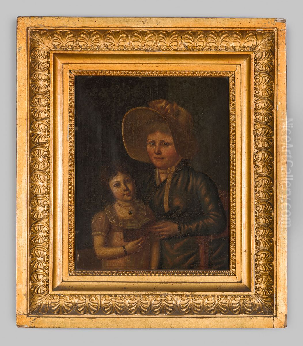 Portret van Caroline Rose Clotilde Flament Oil Painting by Geldersch Landschap en Kasteelen