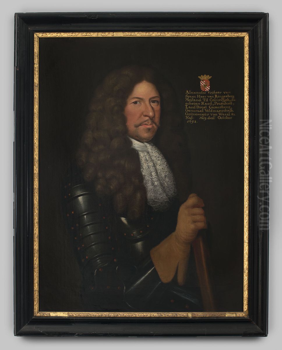 Portret van Alexander van Spaen Oil Painting by Geldersch Landschap en Kasteelen