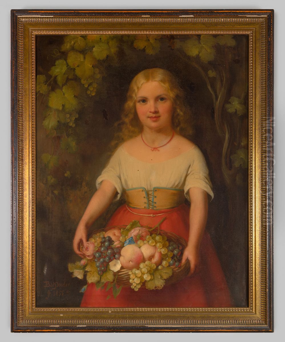 Meisje met een mand met vruchten Oil Painting by Bastiaan De Poorter