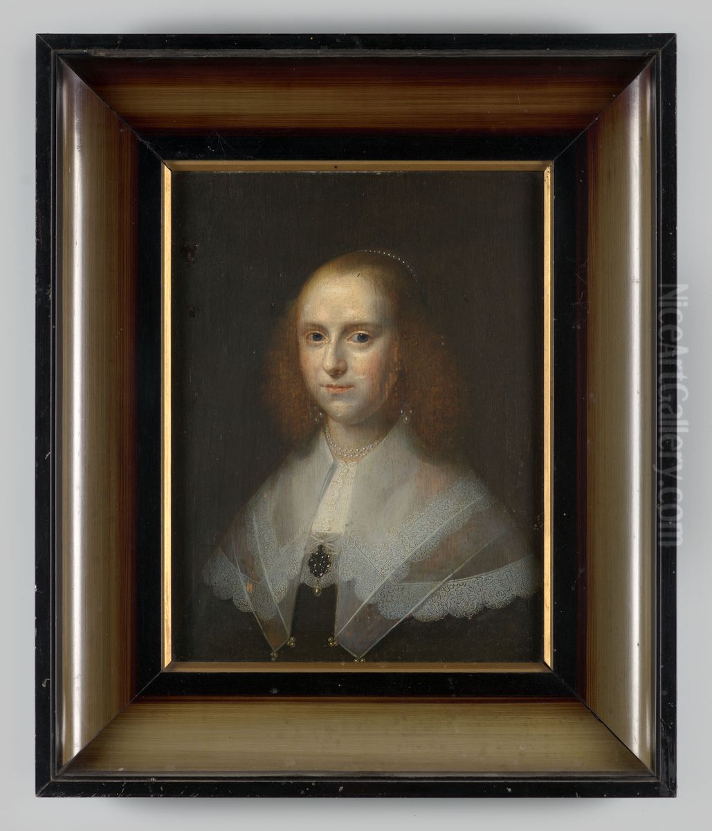 Portret van Anna Theodora van Lynden Oil Painting by Abraham de Vries