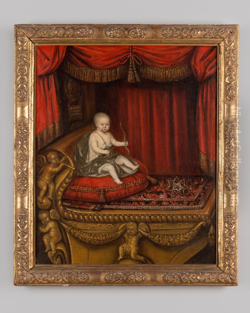 Portrait of mogelijk Johan Willem Friso van Oranje- Nassau (1687-1711) Oil Painting by Geldersch Landschap en Kasteelen