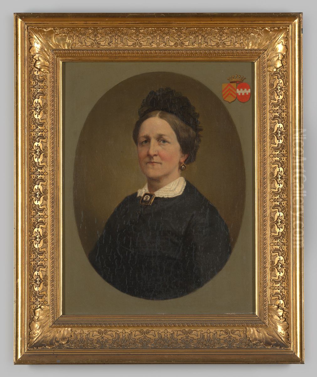 Portret van Maria Francisca Xaveria barones van Hugenpoth tot Aerdt Oil Painting by Geldersch Landschap en Kasteelen