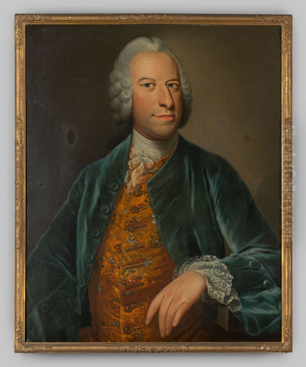 Portrait of Alexander Diederik des H.R. Rijksbaron van Spaen (1710-1764) Oil Painting by Pierre Frederic de la Croix