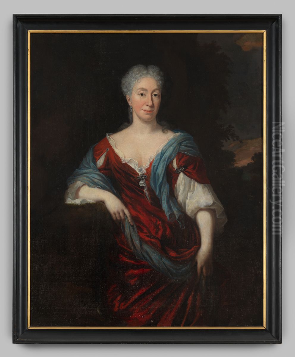 Portret van een vrouw Oil Painting by Geldersch Landschap en Kasteelen