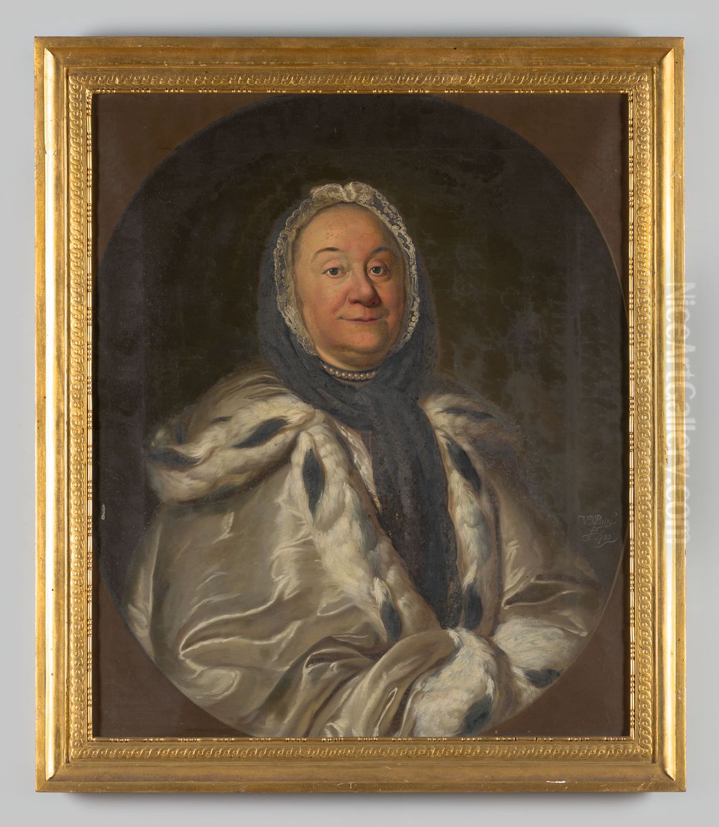 Portret van een vrouw Oil Painting by Louis Francois Gerard van der Puyl