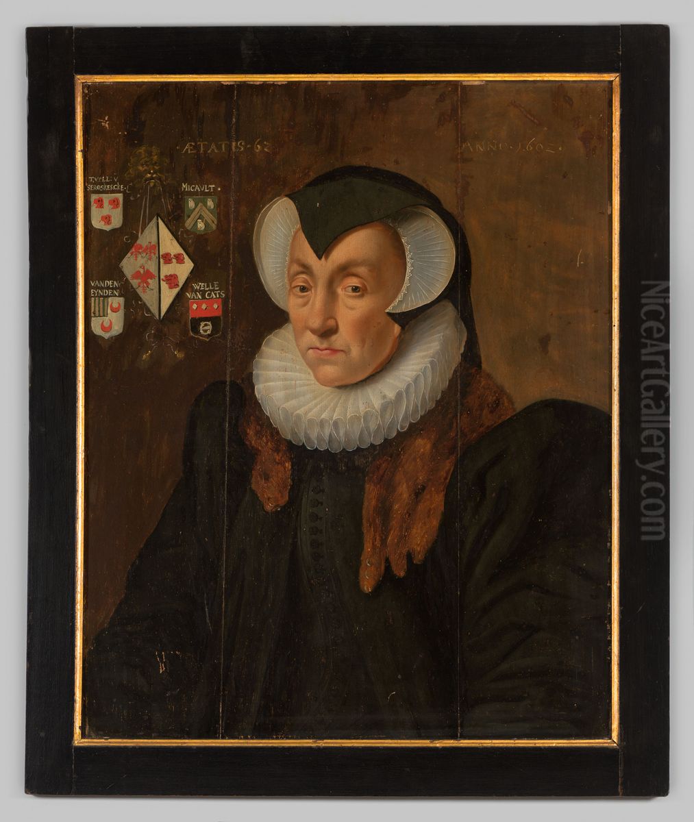 Portrait of Clara van Tuyll van Serooskerken (1540-1603) Oil Painting by Geldersch Landschap en Kasteelen