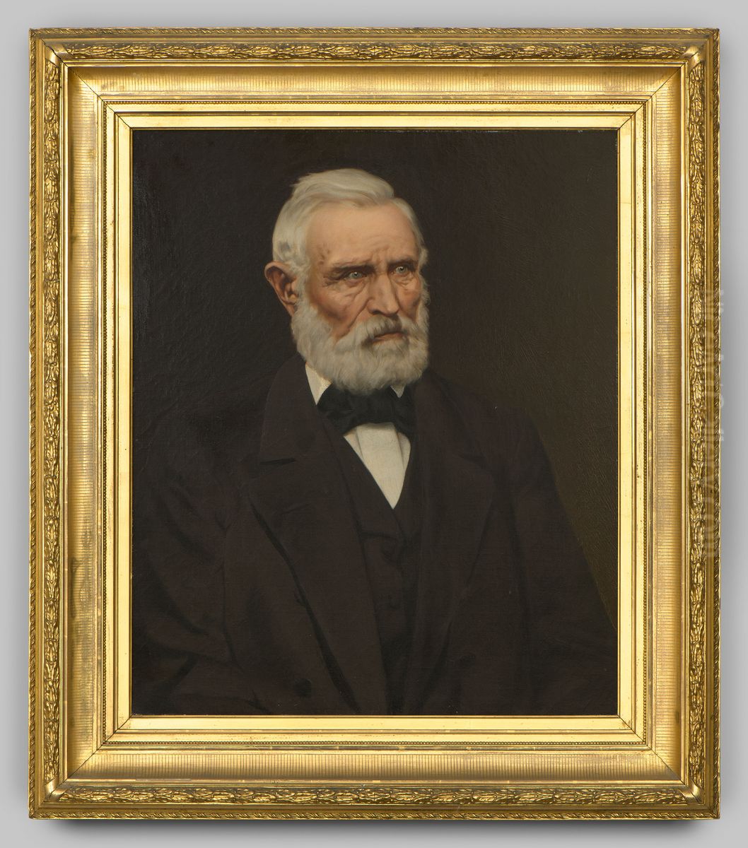 Portrait of Johann Heinrich Wilhelm Lups (1812-1880) Oil Painting by Peter Janssen