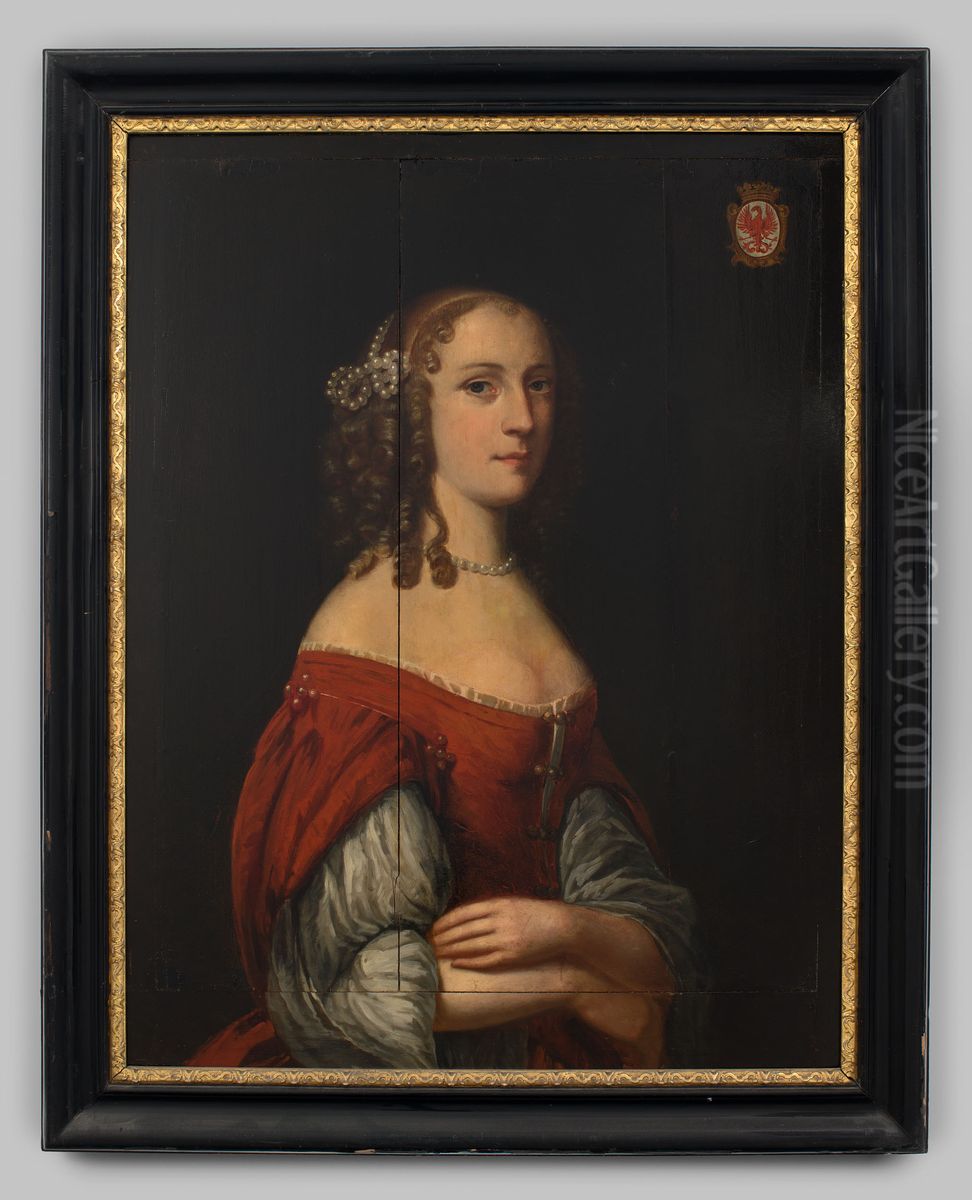 Portrait of Hendrina van Arnhem (1625-1671) Oil Painting by Theodor van Loonen