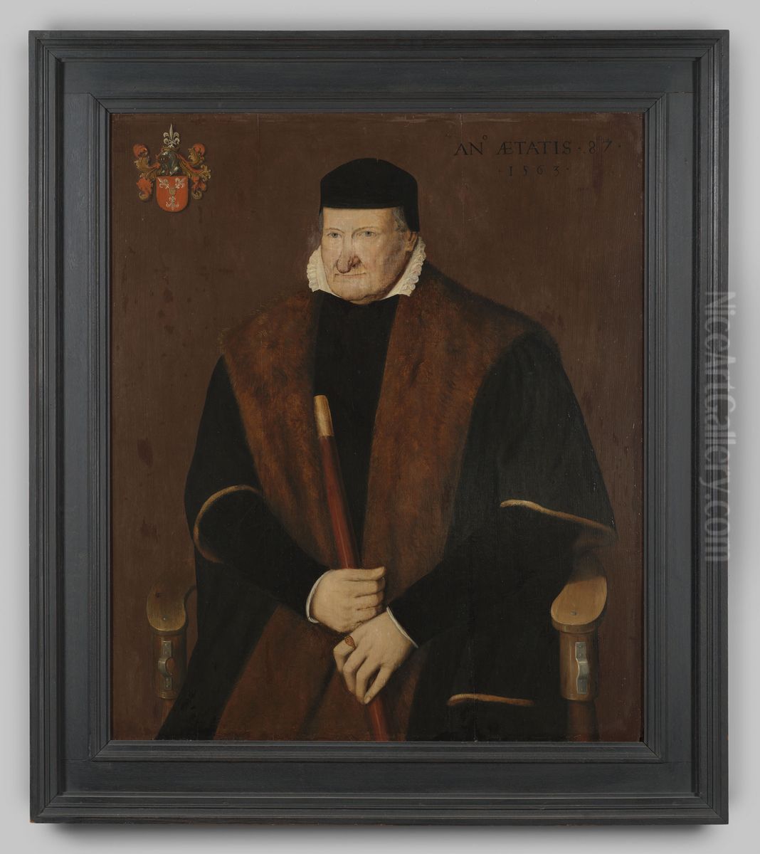 Portrait of Dirck van Wael (1476-?) Oil Painting by Geldersch Landschap en Kasteelen