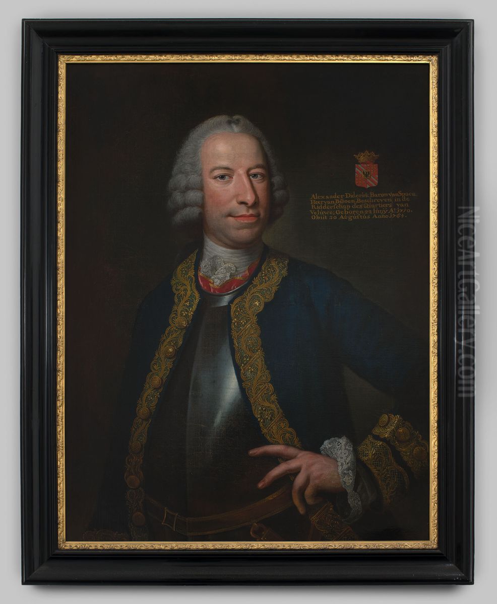Portrait of Alexander Diederik des H.R. Rijksbaron van Spaen (1710-1764) Oil Painting by Geldersch Landschap en Kasteelen