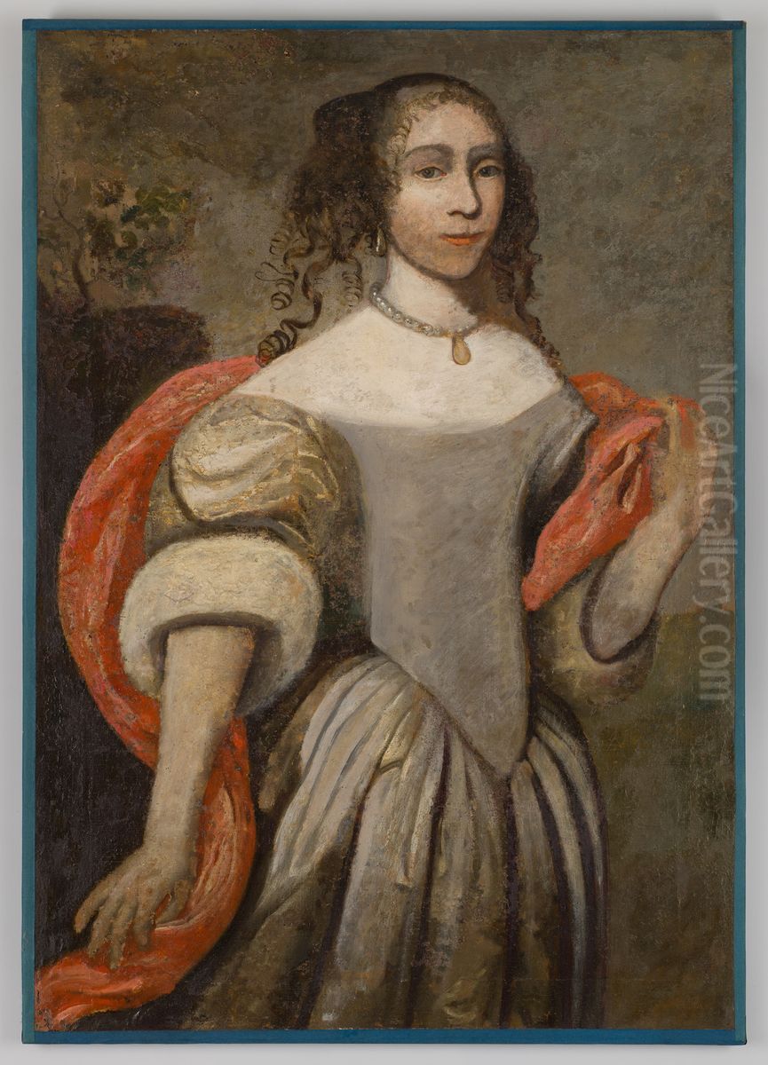 Portrait of an unknown woman Oil Painting by Geldersch Landschap en Kasteelen