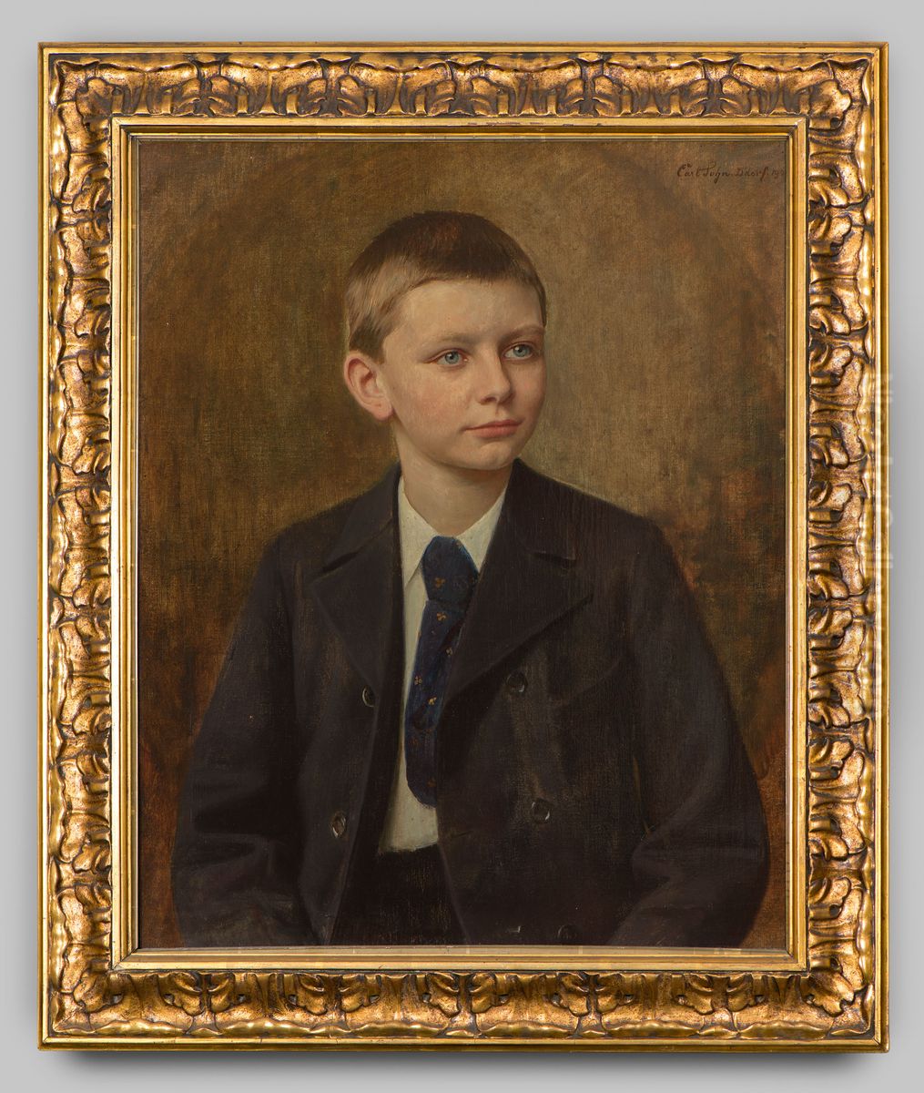 Portret van Johann Heinrich Wilhelm (Heinz) Lups Oil Painting by Carl Rudolph Sohn