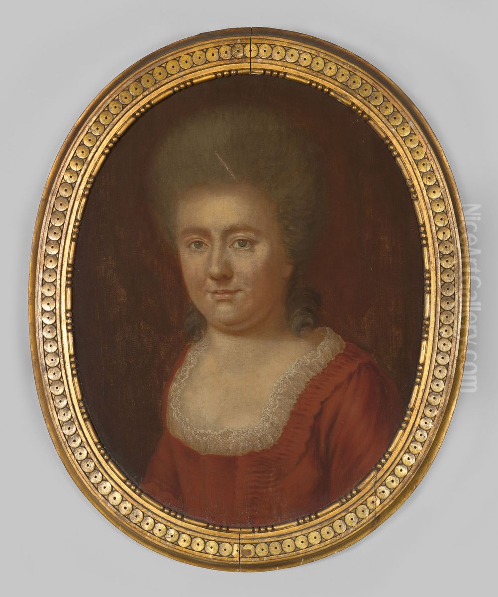 Portret van Elisabeth Johanna van Balveren Oil Painting by Johan Antoni Kaldenbach