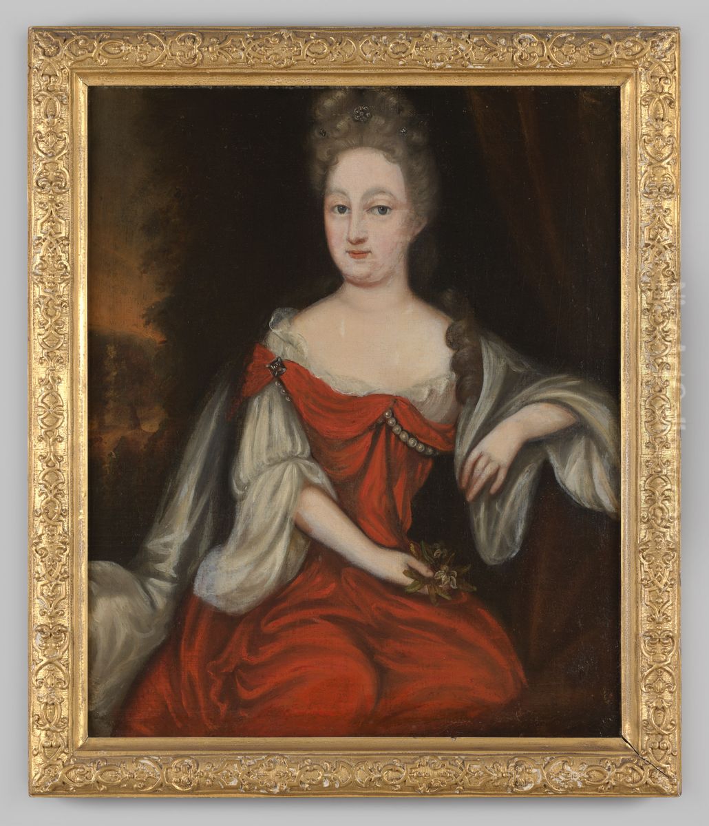 Portrait of an unknown woman Oil Painting by Geldersch Landschap en Kasteelen