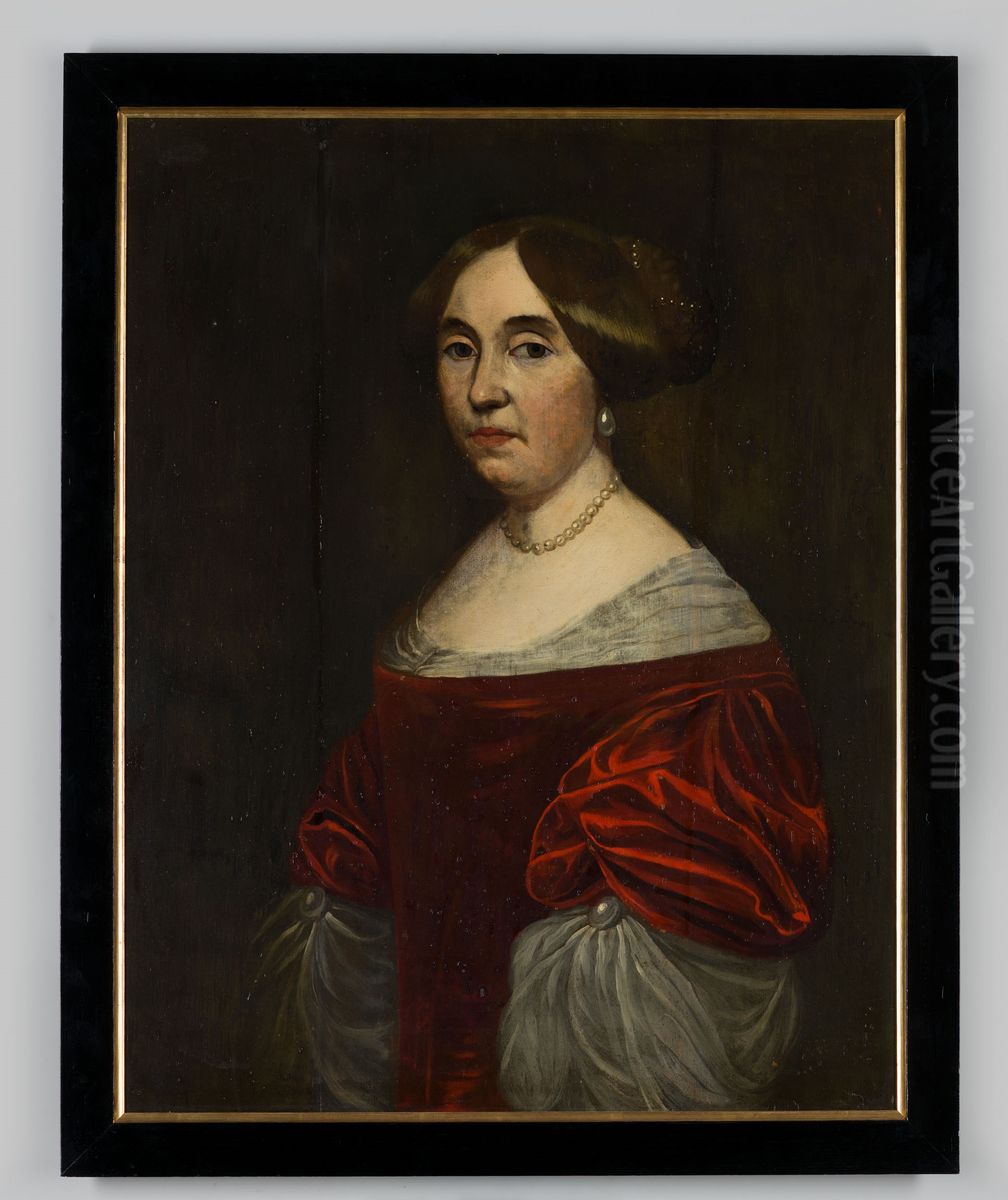 Portrait of Ermgard Helena Tulleken (1642-?) Oil Painting by Geldersch Landschap en Kasteelen