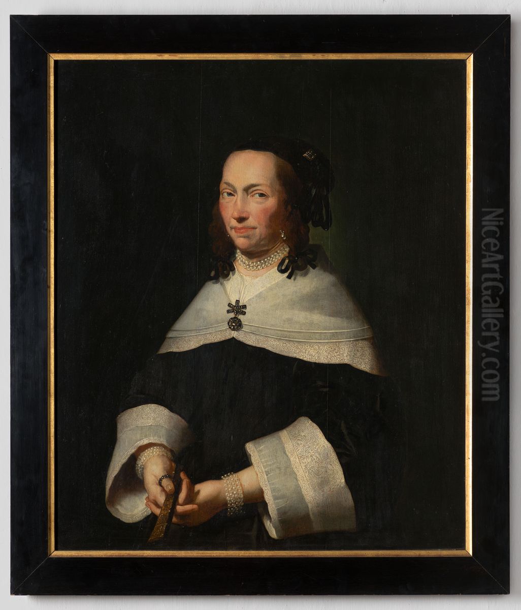 Portret van Clara van Bronckhorst Oil Painting by Geldersch Landschap en Kasteelen