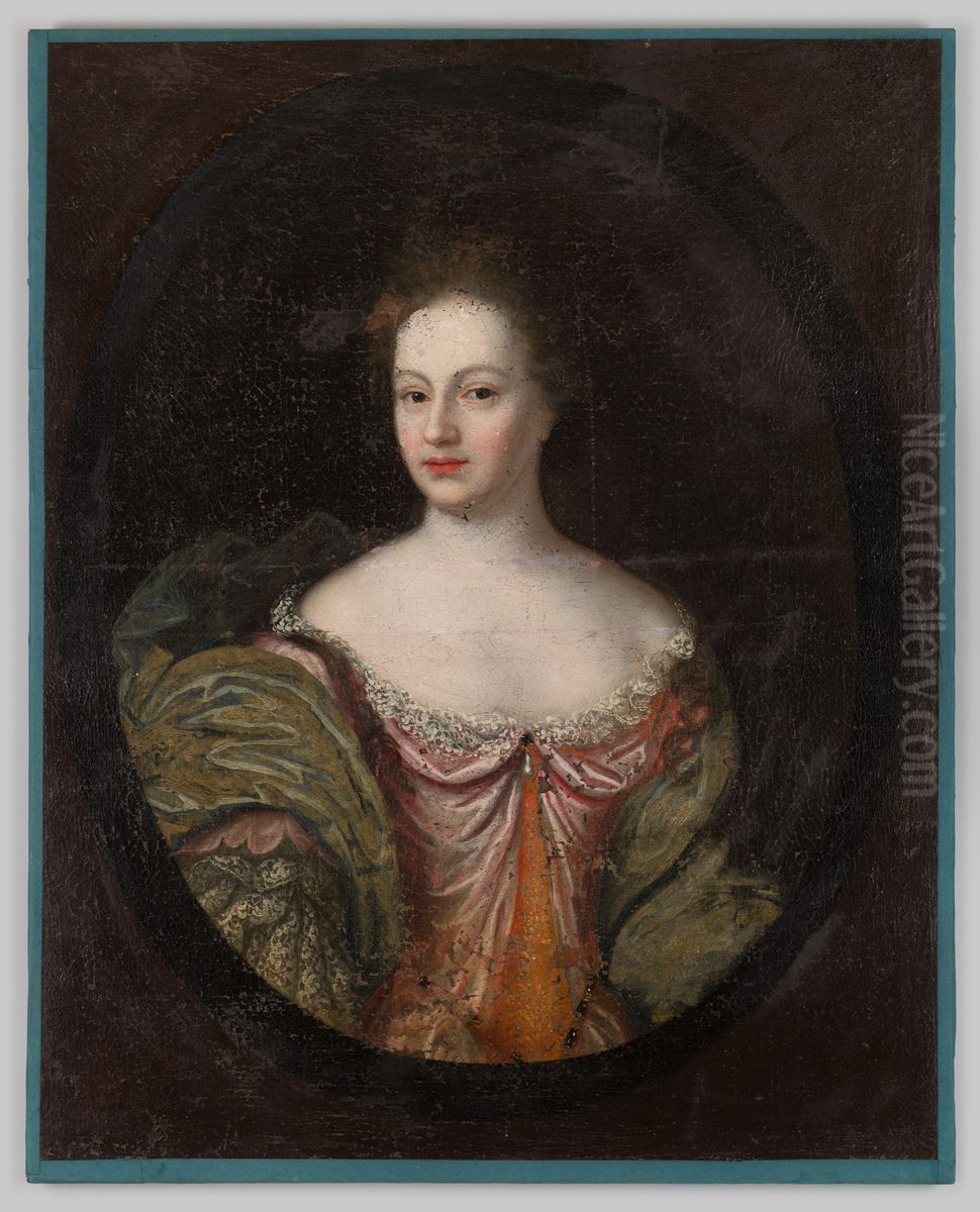 Portret van een onbekende dame Oil Painting by Geldersch Landschap en Kasteelen