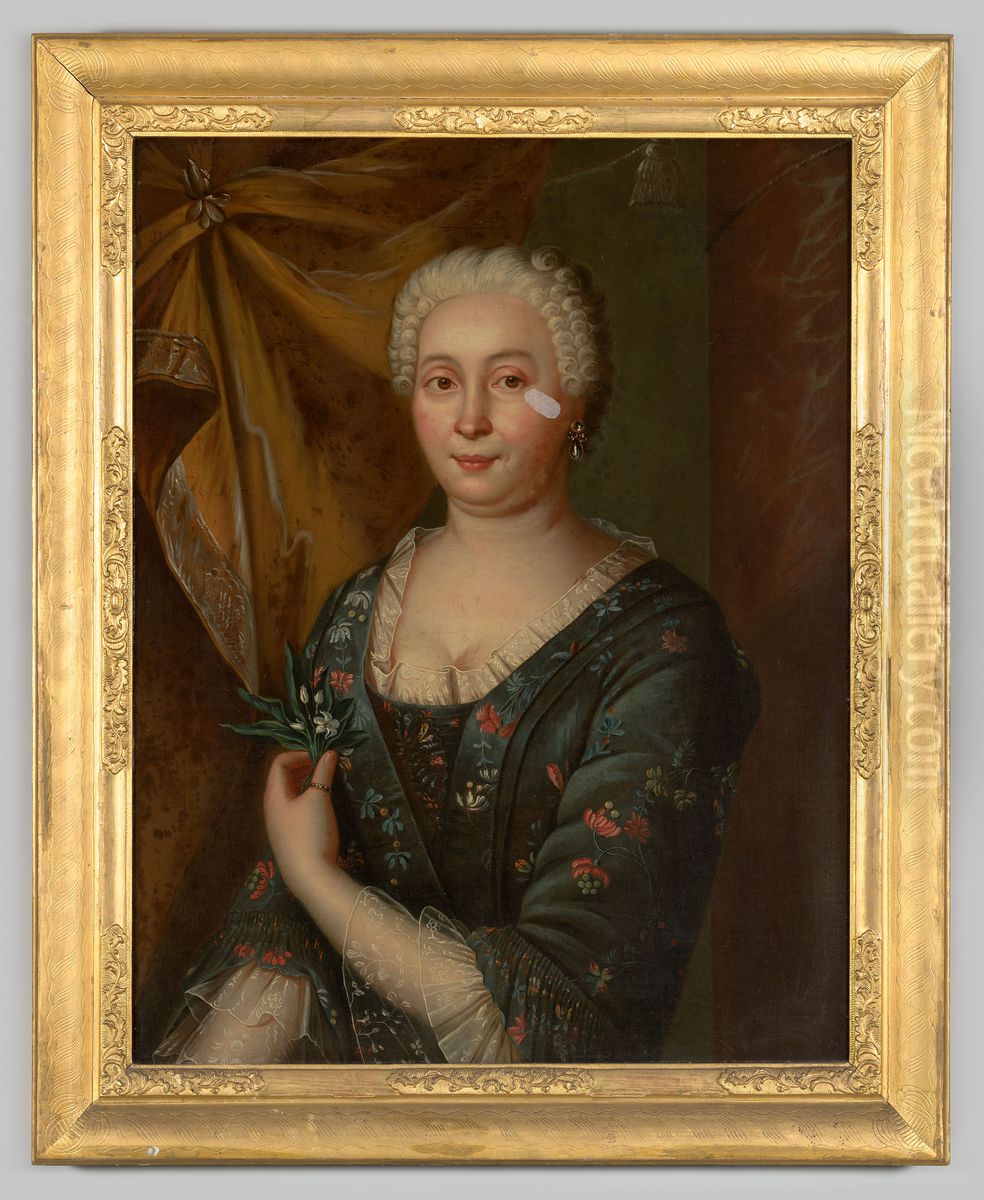Portrait of Katharina Mauritz (1708-1762) Oil Painting by Willem Hengst