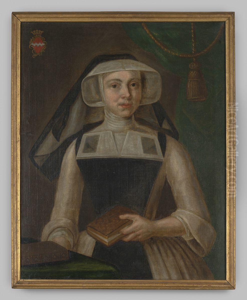 Portrait of M.A. van Hugenpoth (?-?) Oil Painting by Geldersch Landschap en Kasteelen