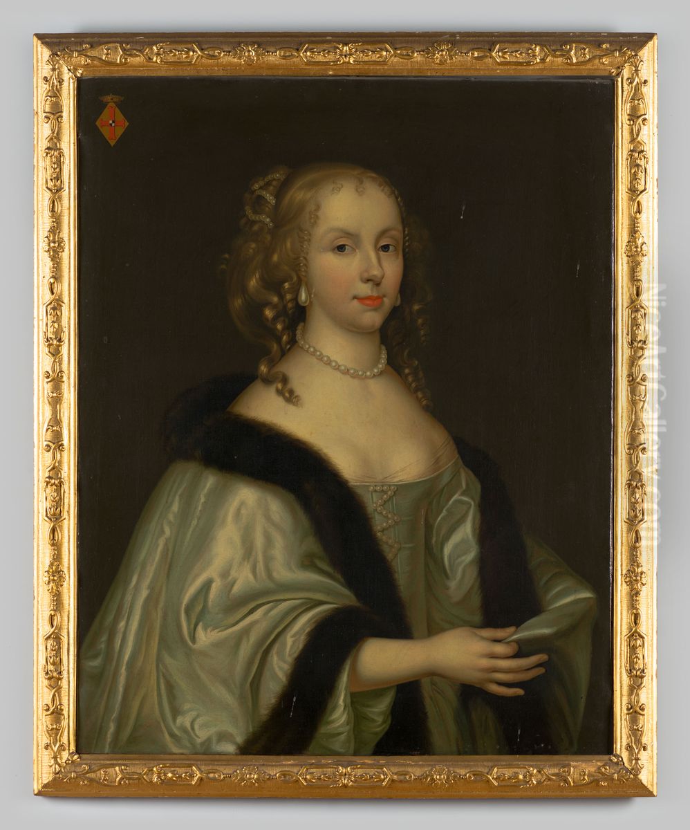 Portrait of Aleida Paets (1635-1673) Oil Painting by Jurgen Ovens