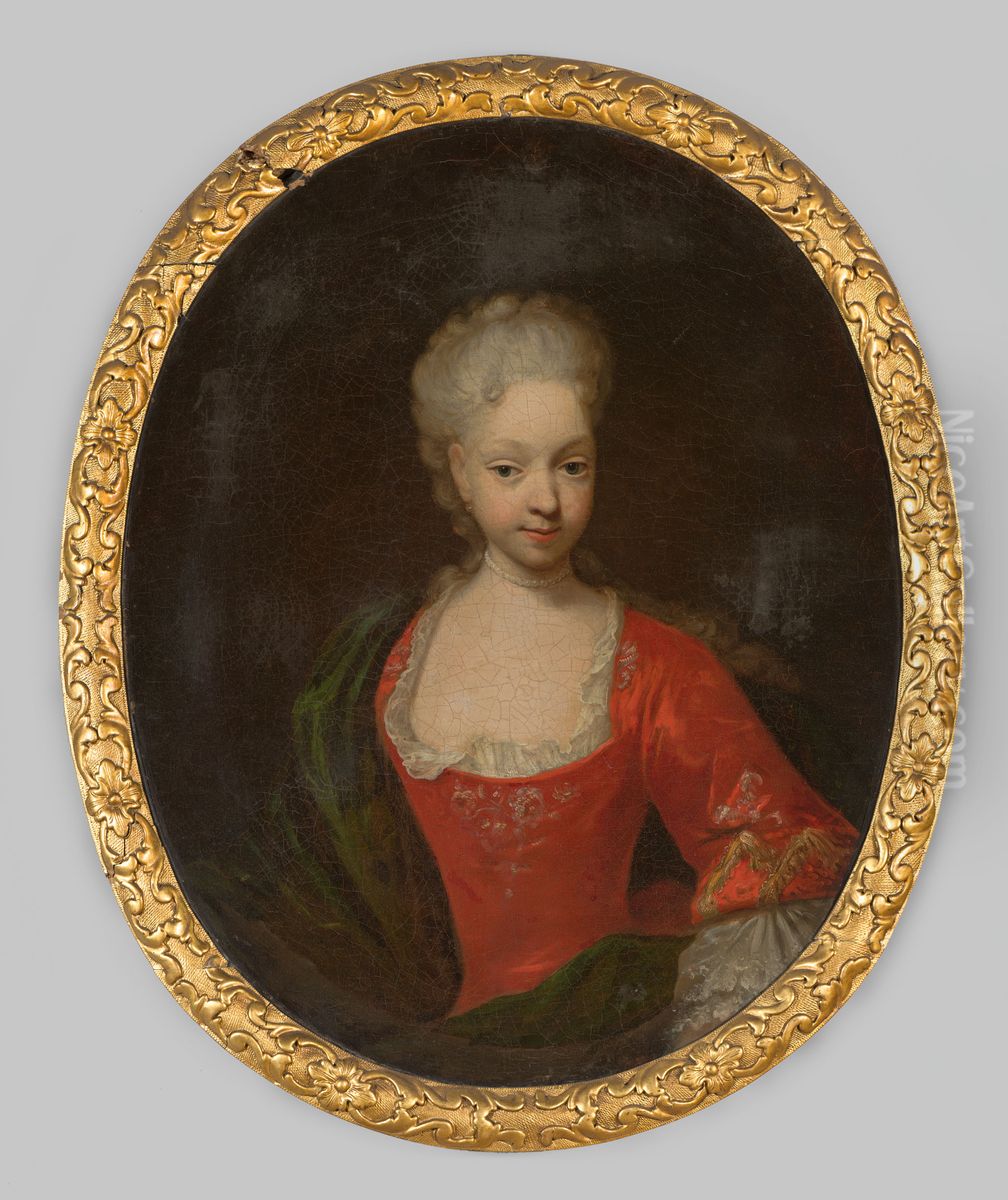 Portrait of Coenradine Wilhelmine van Dedem (1701-1751) Oil Painting by Geldersch Landschap en Kasteelen