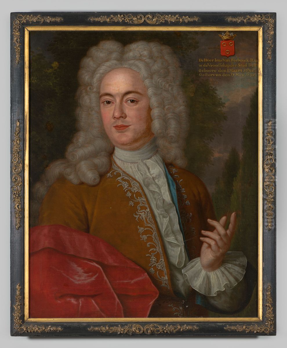 Portrait of Johan van Riebeeck (1691-1735) Oil Painting by Geldersch Landschap en Kasteelen