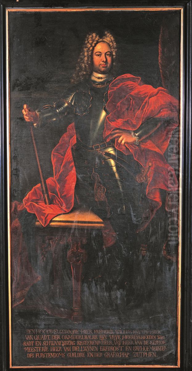 Portrait of Frederik Willem Thomas Quadt van Wickeradt (1682-1724) Oil Painting by Theodorus Caenen