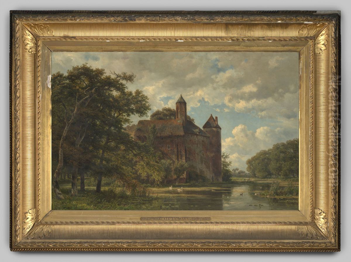 Kasteel Waardenburg Oil Painting by Jan Willem Van Borselen