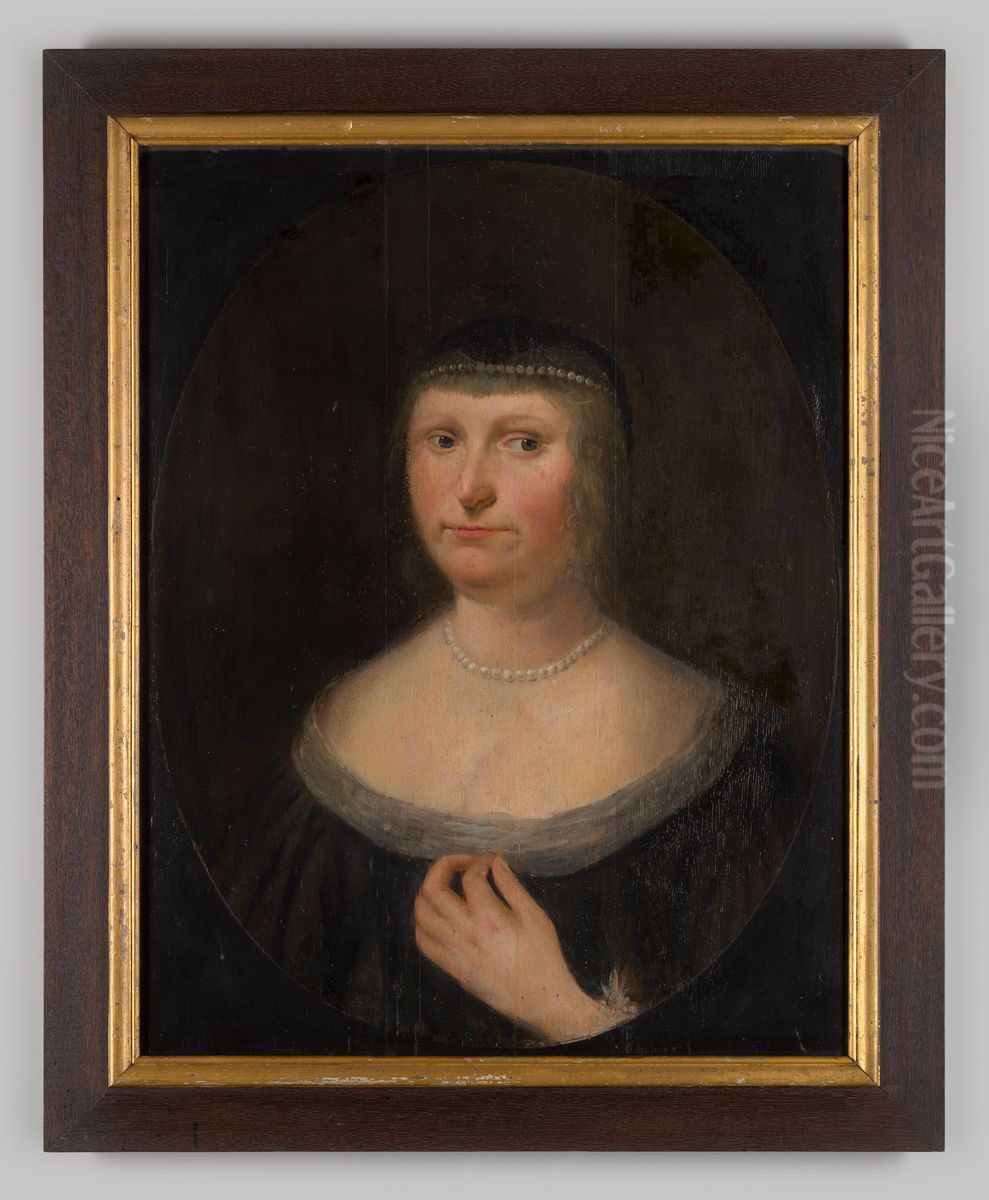 Portrait of a woman, possibly Anna van Voorst (?-1623) Oil Painting by Geldersch Landschap en Kasteelen