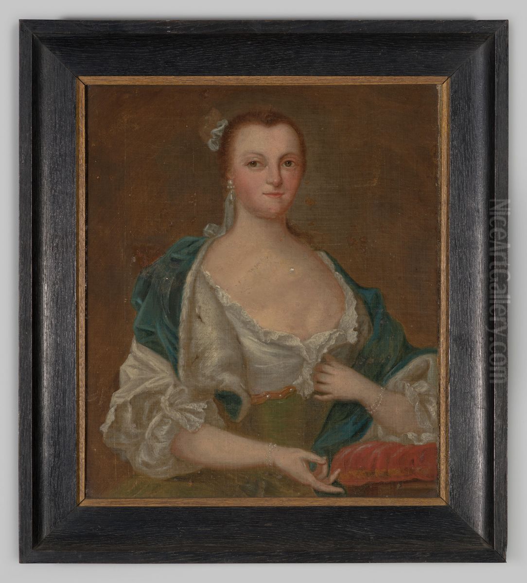 Portret van Lucy Young Oil Painting by Geldersch Landschap en Kasteelen