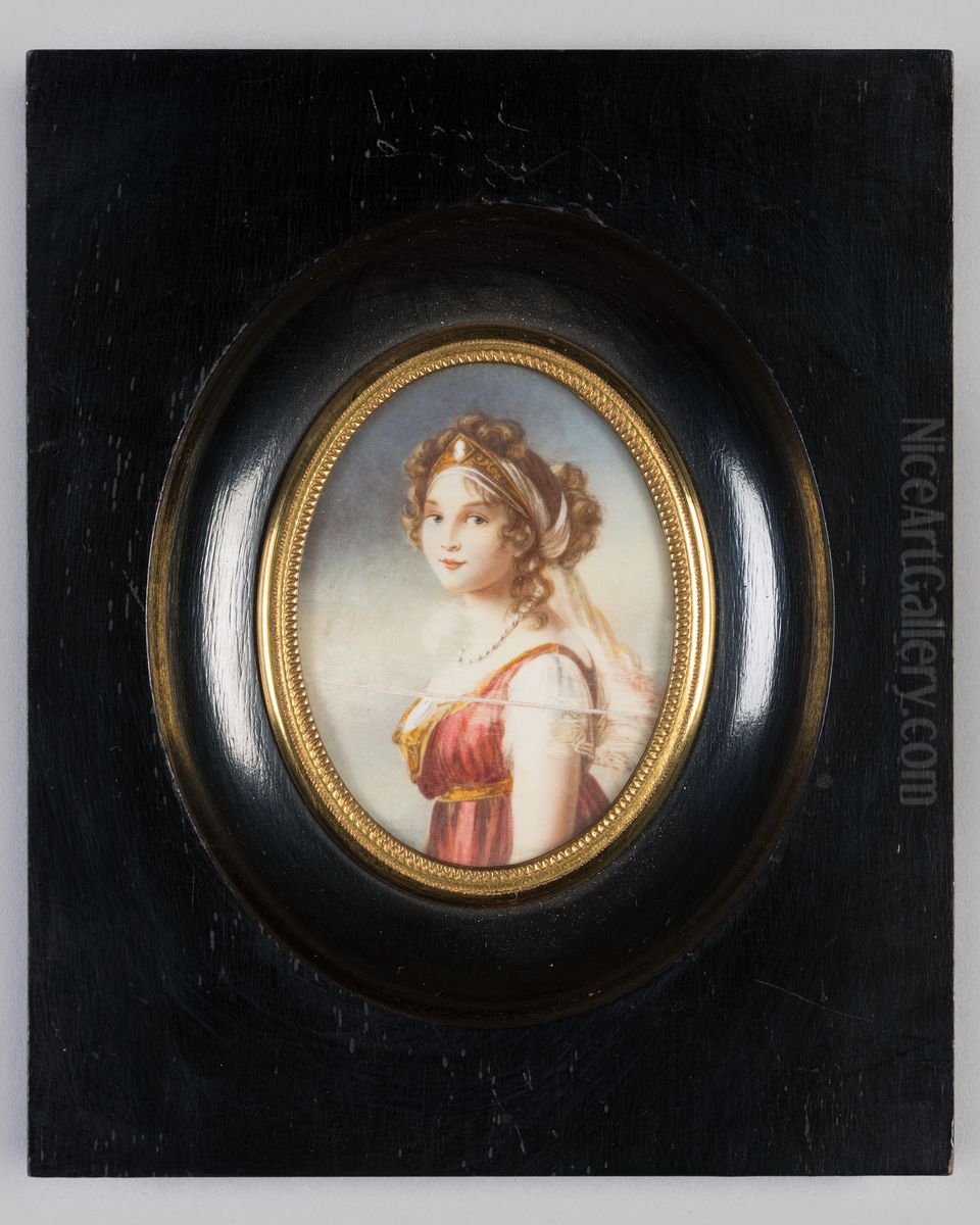 Portret van een onbekende vrouw Oil Painting by Geldersch Landschap en Kasteelen