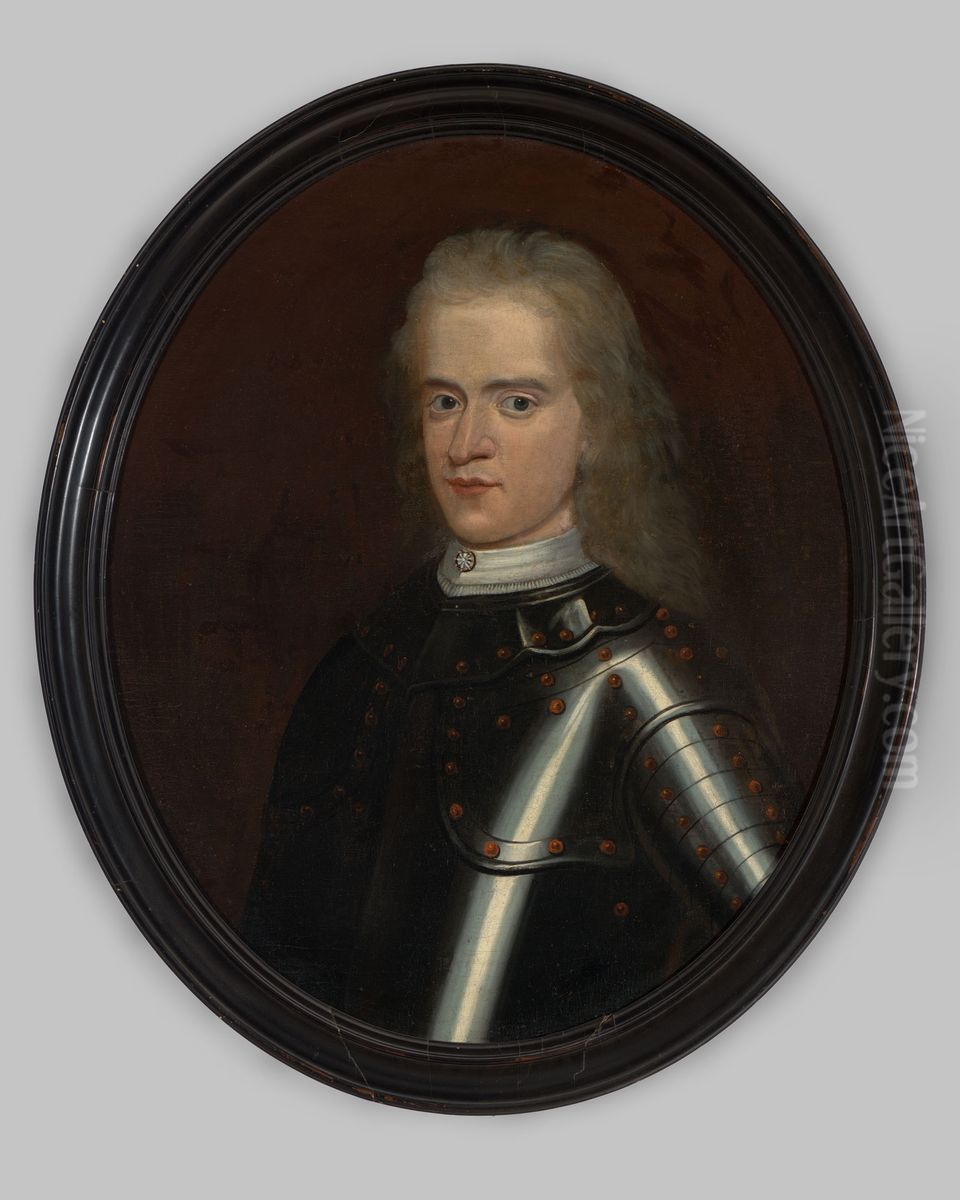 Portret van een man, mogelijk Frederik van Renesse Oil Painting by Geldersch Landschap en Kasteelen