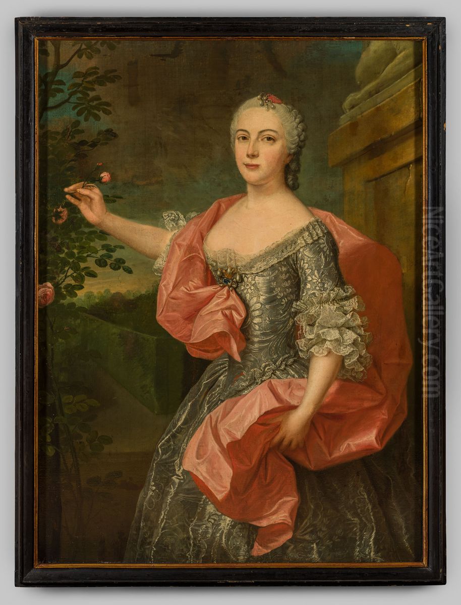 Portret van Elisabeth Agnes Jacoba van Nassau-la Lecq Oil Painting by Jean Fournier