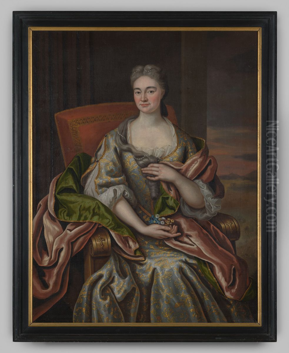 Portret van Anna Angela Catharina van der Heyden Oil Painting by B. Stael