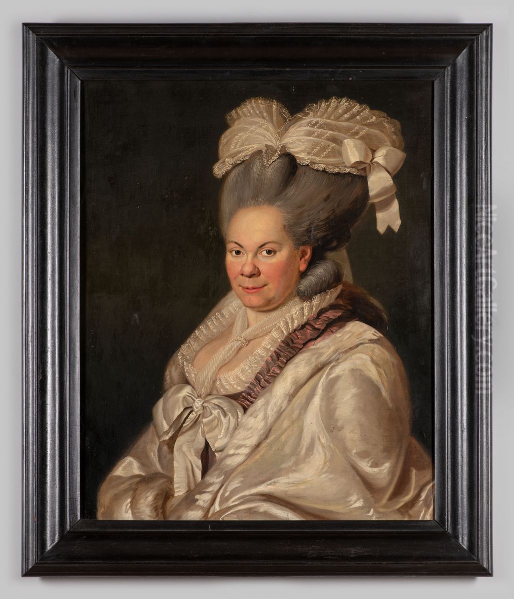 Portrait of Sibille Marie de Thoms (1742-1814) Oil Painting by Louis Francois Gerard van der Puyl