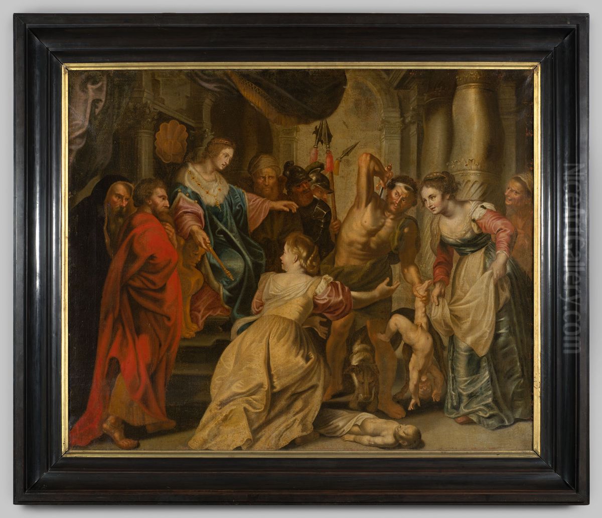 Oordeel van Salomo Oil Painting by Geldersch Landschap en Kasteelen