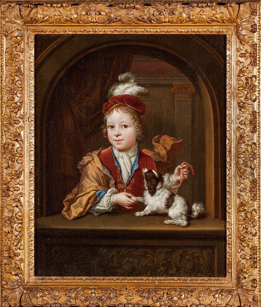 Jongen met hond Oil Painting by Thomas van der Wilt