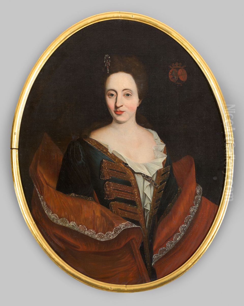 Portrait of Sofia Heilwig van Lynden (1643-1717) Oil Painting by Geldersch Landschap en Kasteelen