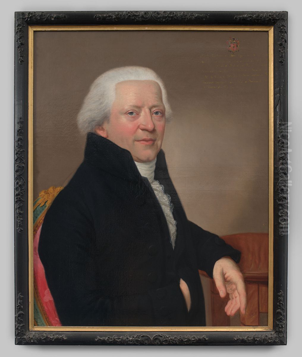 Portrait of Johan Frederik Willem baron van Spaen (1746-1827) Oil Painting by Narcisse Garnier