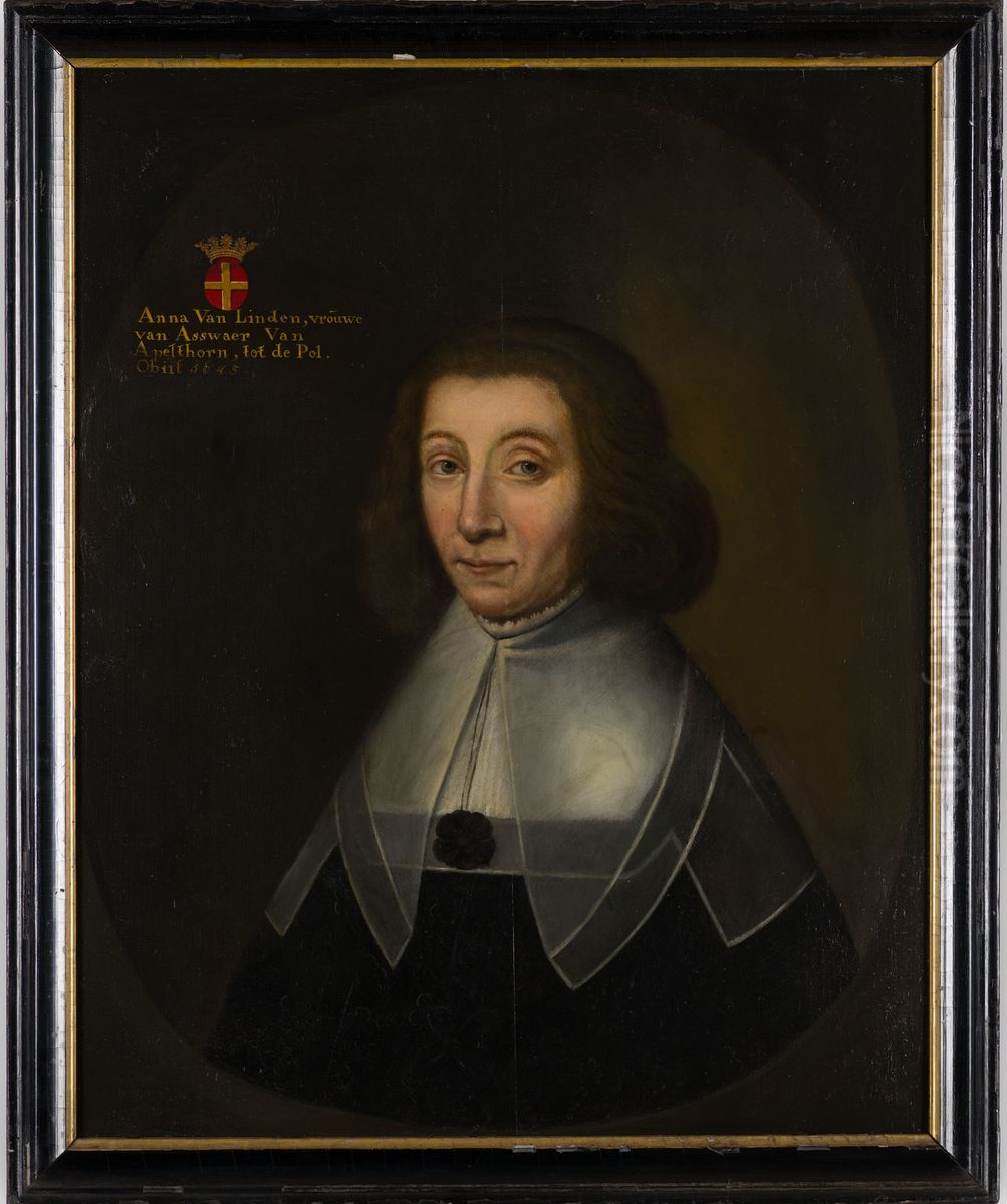 Portret van Anna van Lynden Oil Painting by Geldersch Landschap en Kasteelen