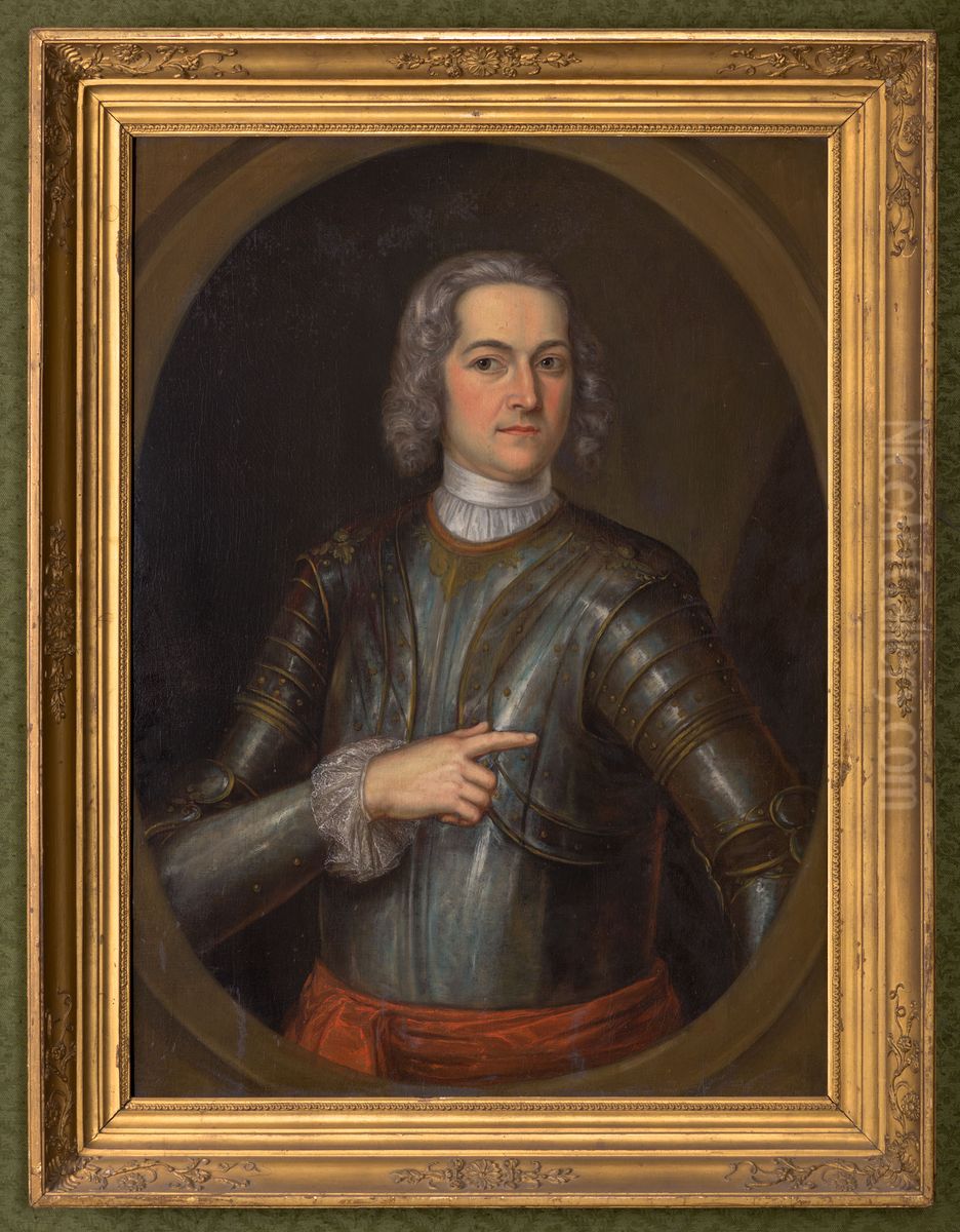 Portrait of waarschijnlijk Frederik Johan van Isendoorn a Blois (1699-1771) Oil Painting by Marcus Lodovicus Antonius Clifford