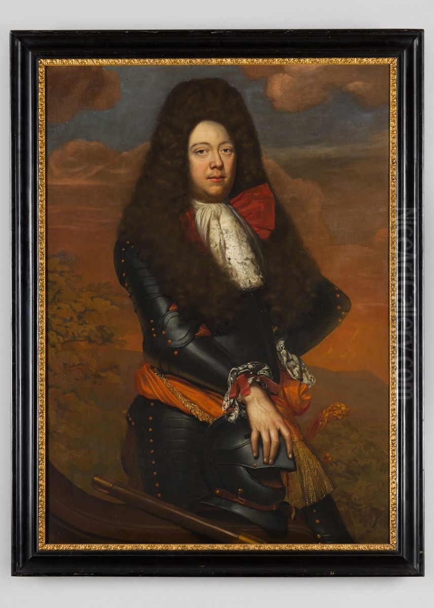 Portret van Friedrich Wilhelm von der Borch Oil Painting by Abraham Blooteling